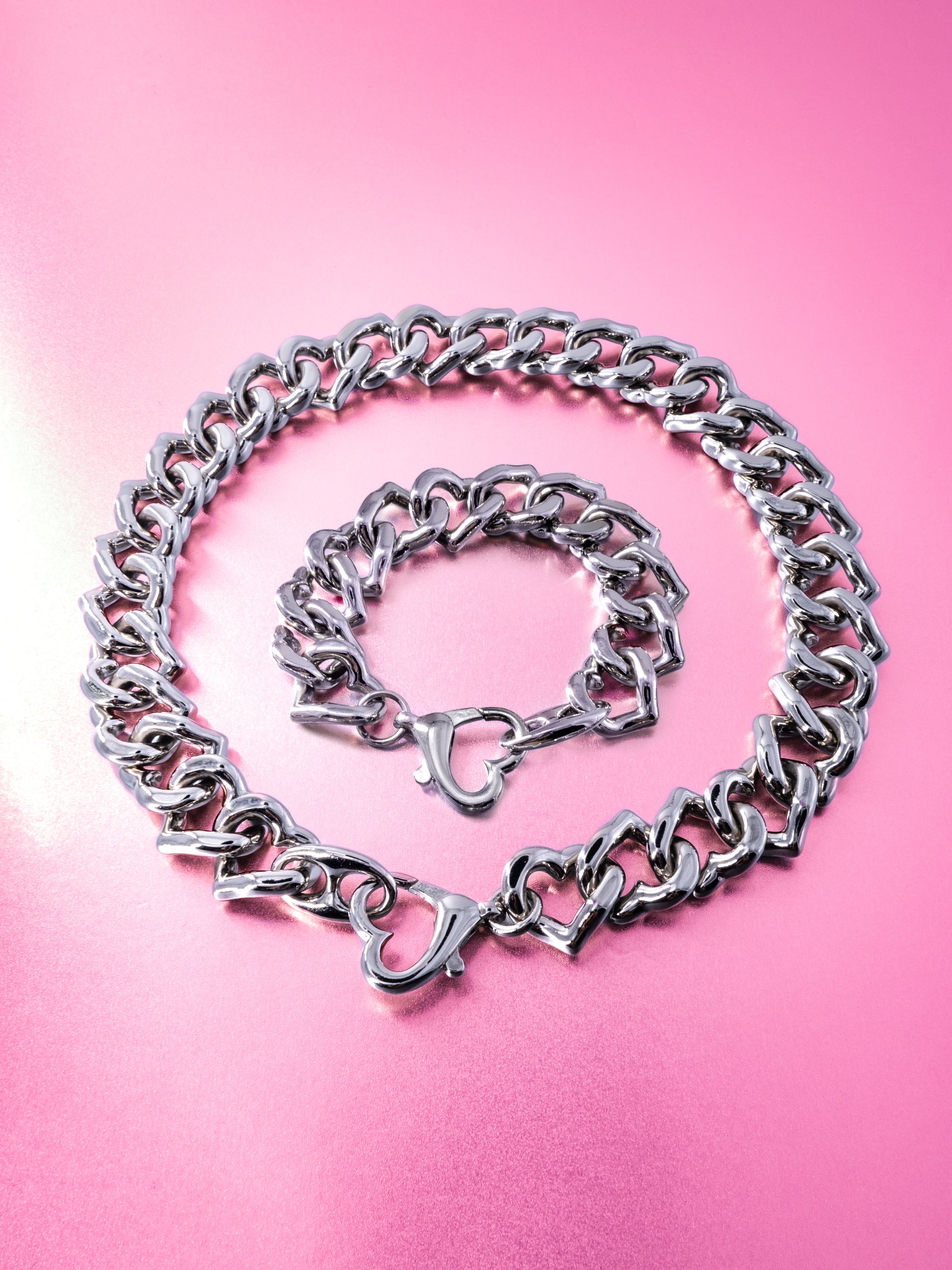 Hardened Hearts necklace and bracelet